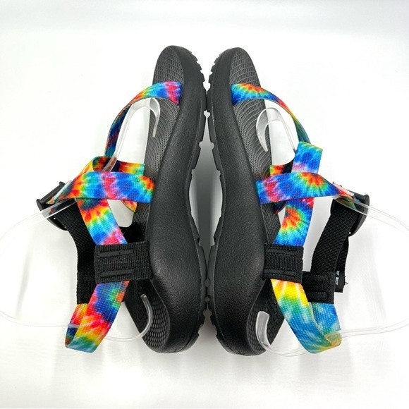 6W 6 W WIDE Chaco Women's JCH108946W Rainbow Multicolor Tie Dye Black Sandals - Picture 8 of 13